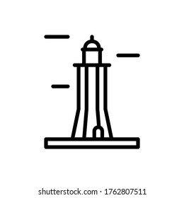 Architecture and city, lighthouse icon. Simple line, outline vector elements of pharos icons for ui and ux, website or mobile application