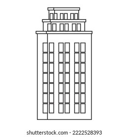 ciudad de arquitectura icono vector moderno
