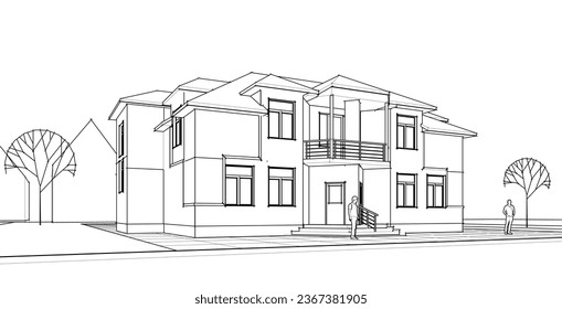 representación 3d de la ciudad de arquitectura