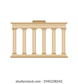 Arquitectura de piedra clásica, antiguo edificio romano o griego con columnas.