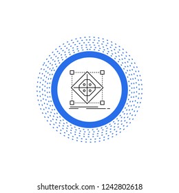 Architecture, cluster, grid, model, preparation Line Icon. Vector isolated illustration