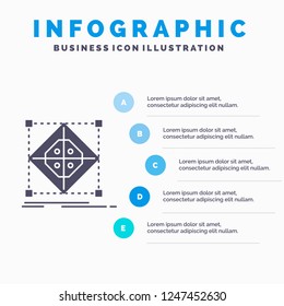 Architecture, cluster, grid, model, preparation Infographics Template for Website and Presentation. GLyph Gray icon with Blue infographic style vector illustration.