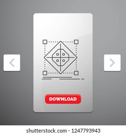 Architecture, cluster, grid, model, preparation Line Icon in Carousal Pagination Slider Design & Red Download Button