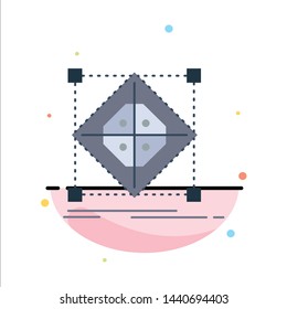 Architecture, cluster, grid, model, preparation Flat Color Icon Vector