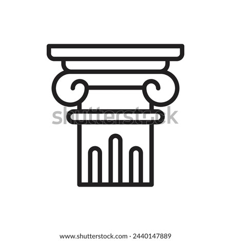 Architecture Column Outline Icon Vector Illustration