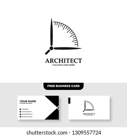 Architecture Company, construction, architect, vector logo template - Vector, Free Business Card