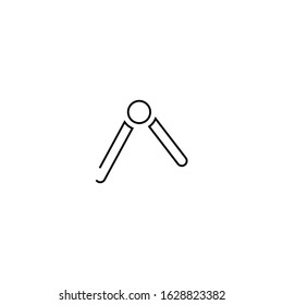 Architecture compass icon. Engineer equipment symbol. Logo design element