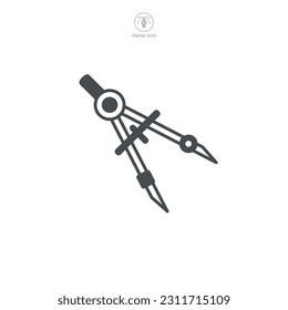 Architecture Compass Icon symbol template for graphic and web design collection logo vector illustration