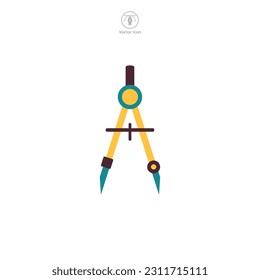 Architecture Compass Icon symbol template for graphic and web design collection logo vector illustration