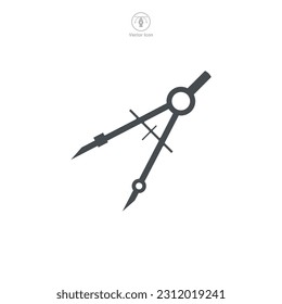 Architecture Compass Icon symbol template for graphic and web design collection logo vector illustration