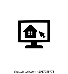 Architecture computer software icon in solid black flat shape glyph icon, isolated on white background 
