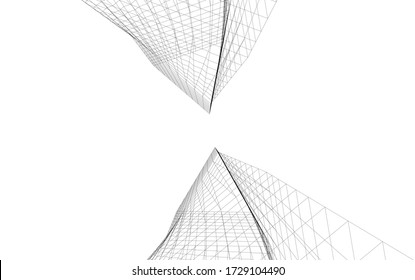 Architecture concept 3d vector illustration