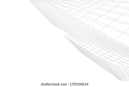 Architekturkonzept 3d Vektorgrafik