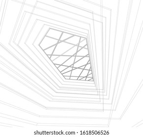 architecture concept design vector illustration