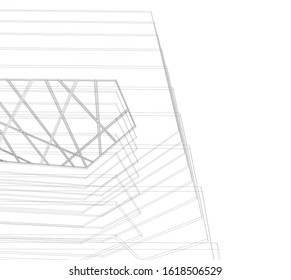 architecture concept design vector illustration