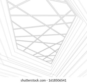 architecture concept design vector illustration