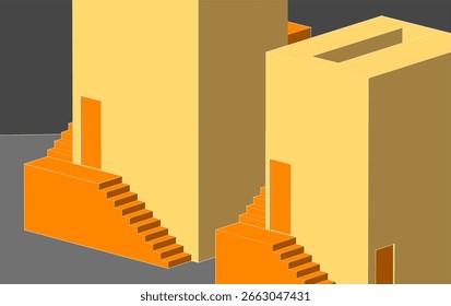 conceito de arquitetura esboço ilustração 3d