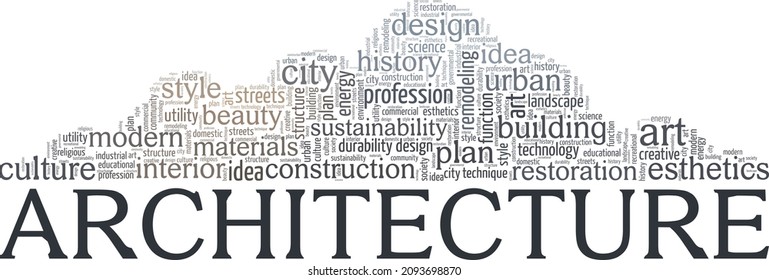 Architecture Conceptual Vector Illustration Word Cloud Stock Vector ...