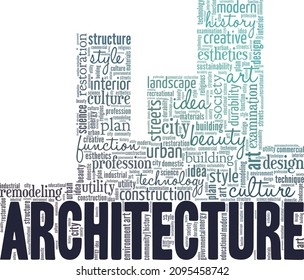 Architecture Conceptual Vector Illustration Word Cloud Stock Vector ...