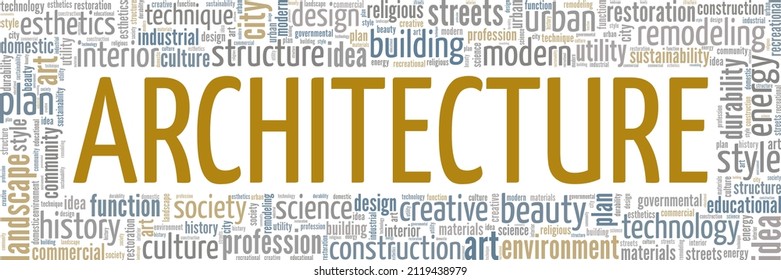 Architecture Conceptual Vector Illustration Word Cloud Stock Vector ...