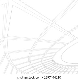 Architecture construction 3d vector illustration