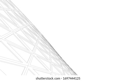 Architekturbau 3D-Vektorillustration-Illustration