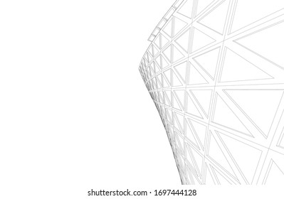 Construcción de arquitectura Ilustración vectorial 3d