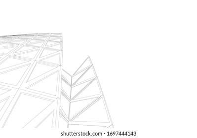 Architecture construction 3d vector illustration