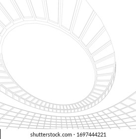 Construcción de arquitectura Ilustración vectorial 3d