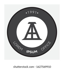 architecture construction circle icon logo 