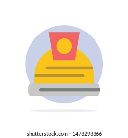 Architecture, Construction, Helmet Abstract Circle Background Flat color Icon