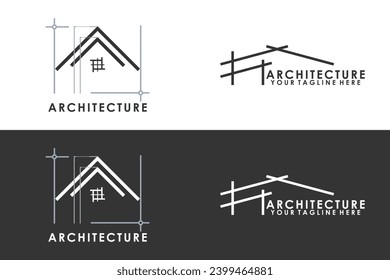 Architecture and construction house logo design with a modern concept