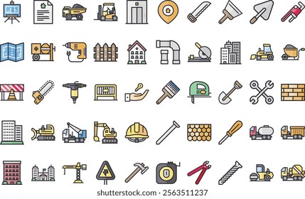 Architecture and construction icons High-Quality Vector Icons Collection with Editable Stroke. Ideal for Professional and Creative Projects.