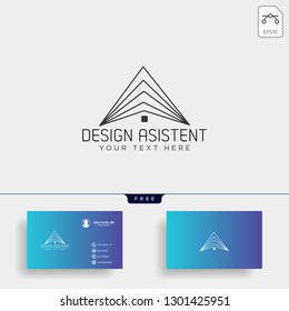 Architecture construction logo template vector icon elements with business card
