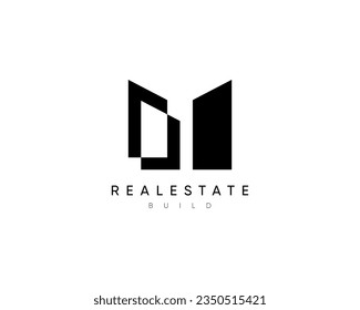 Arquitectura, construcción, estructura, planificación, construcción, inmueble, diseño de logotipo inmobiliario para identidad empresarial.