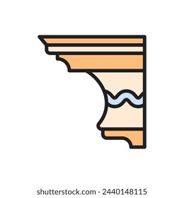 Ilustración de vector de icono de cornisa