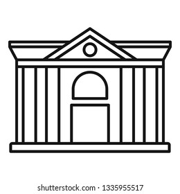 Architecture courthouse icon. Outline architecture courthouse vector icon for web design isolated on white background