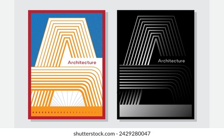 Architektur Cover Design A4 Format-Vorlage. 
