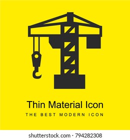 Architecture crane tool bright yellow material minimal icon or logo design