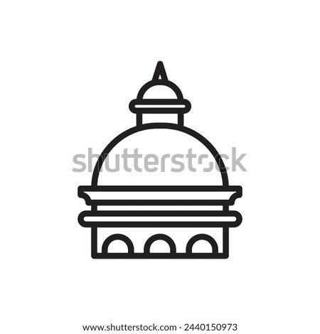 Architecture Cupola Outline Icon Vector Illustration