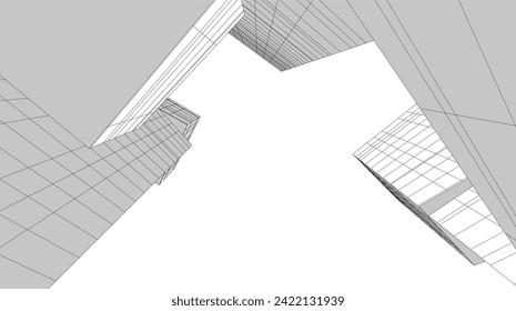 Architektur-Design 3D-Vektorgrafik