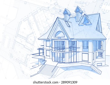 Diseño de arquitectura: casa de diseño - ilustración vectorial