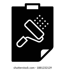Architecture Design Color Paint Flat Icon Isolated On White Background