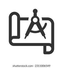 Architecture design icon, Vector Graphics