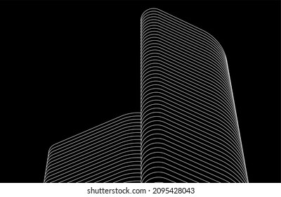 diseño de arquitectura sobre fondo negro