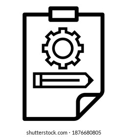 Architecture Design Plan Flat Icon Isolated On White Background