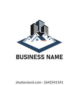 architecture design, property development, real estate logo design, residential construction, real estate concept, cityscape logo, buildings, apartment buildings, property  housing Logo