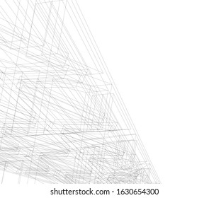 architecture design, triangle geometry 3d 