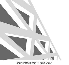 architecture design, triangle geometry 3d 