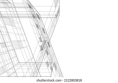 architecture design vector 3d illustration 